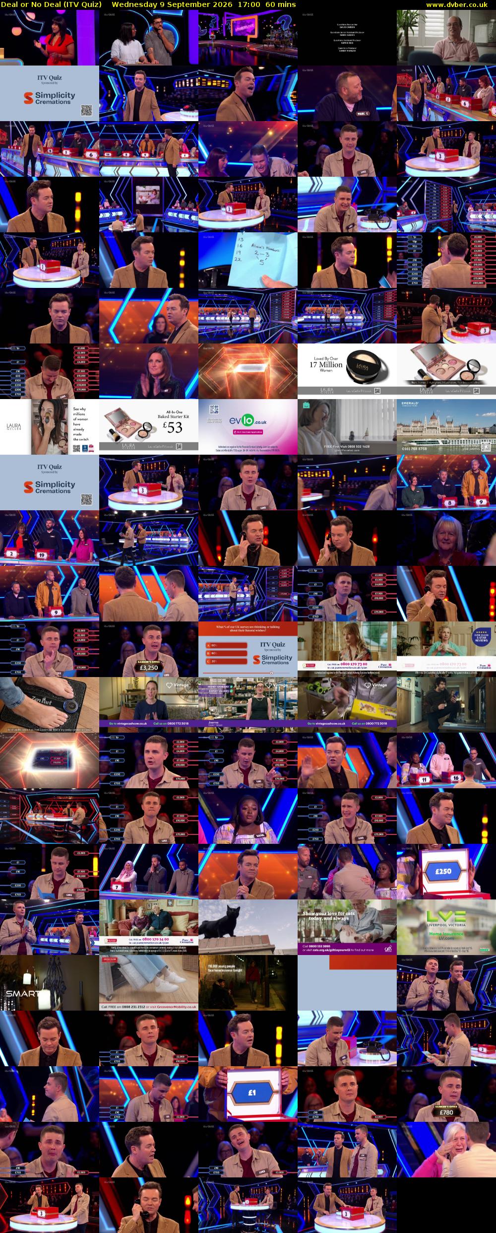 Deal or No Deal (ITV Quiz) Wednesday 9 September 2026 17:00 - 18:00