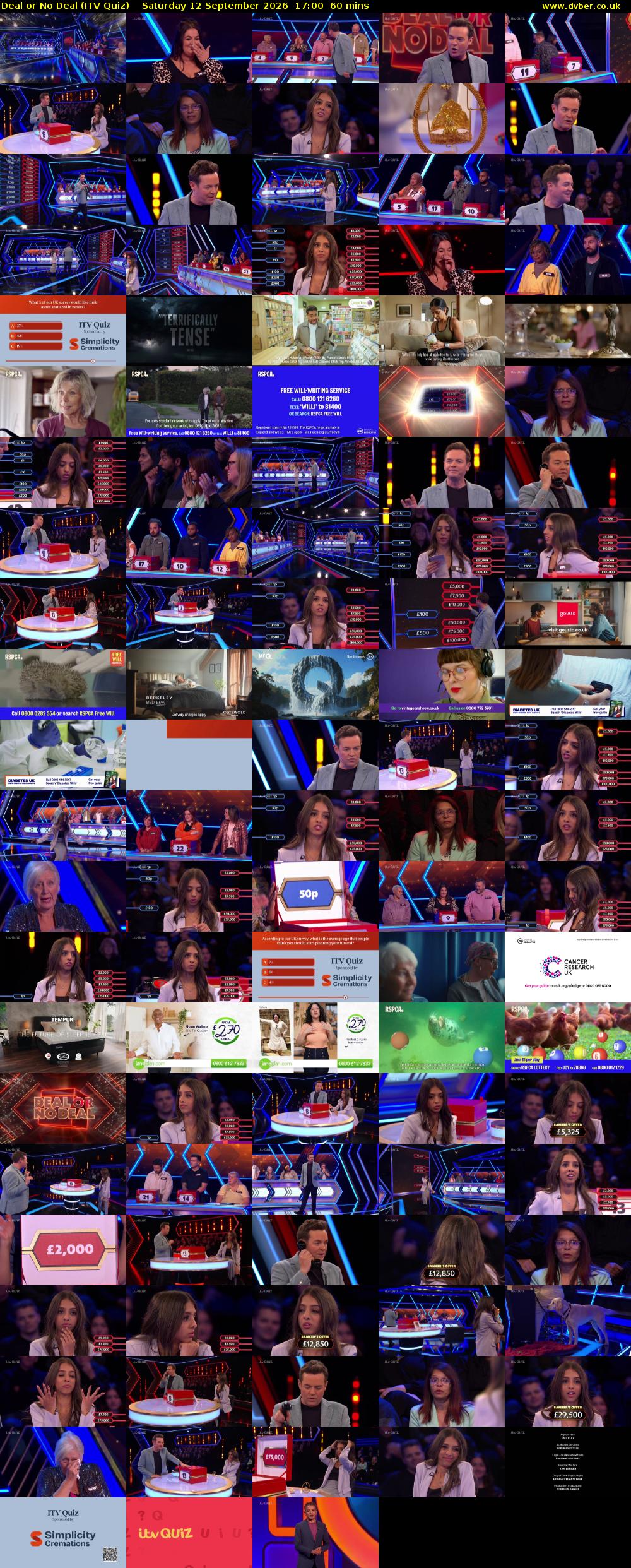 Deal or No Deal (ITV Quiz) Saturday 12 September 2026 17:00 - 18:00