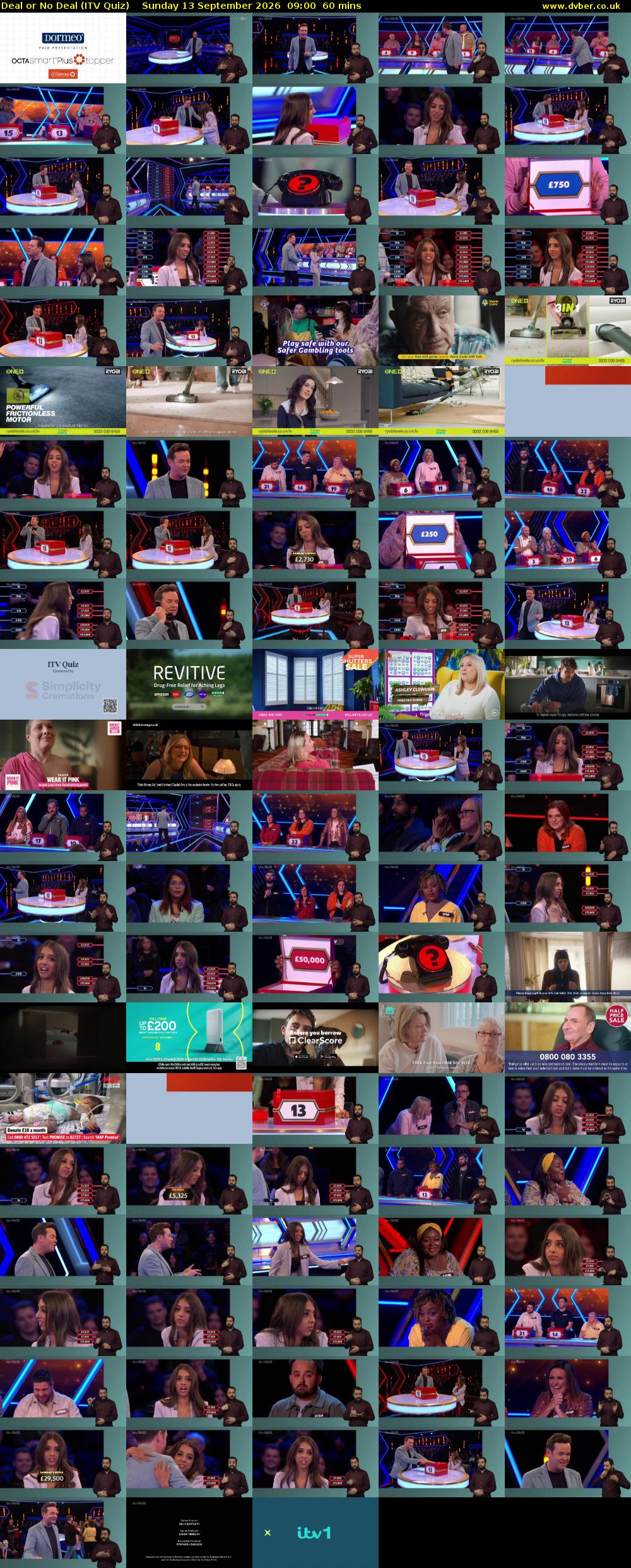 Deal or No Deal (ITV Quiz) Sunday 13 September 2026 09:00 - 10:00