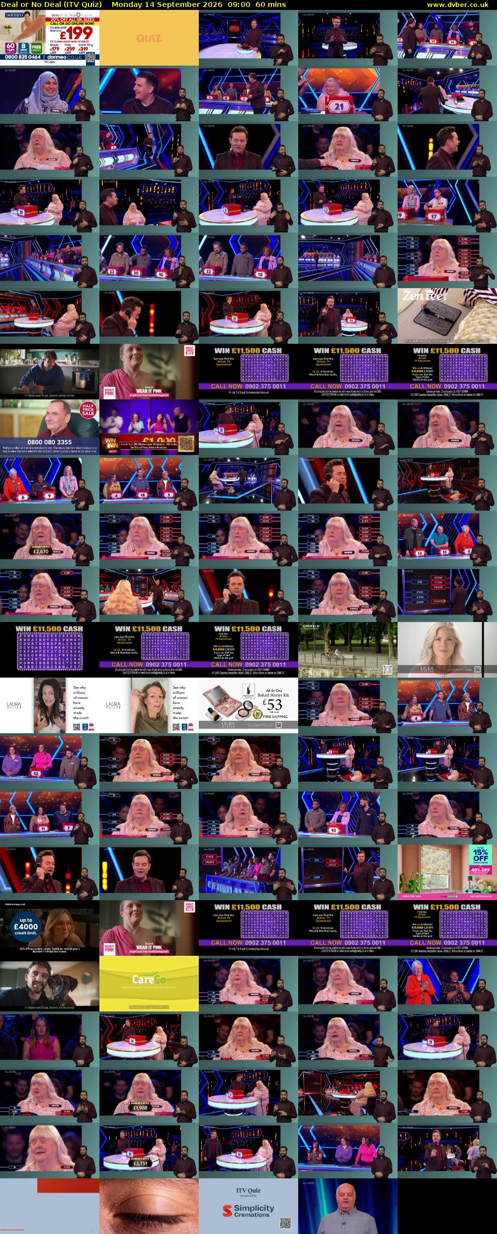 Deal or No Deal (ITV Quiz) Monday 14 September 2026 09:00 - 10:00