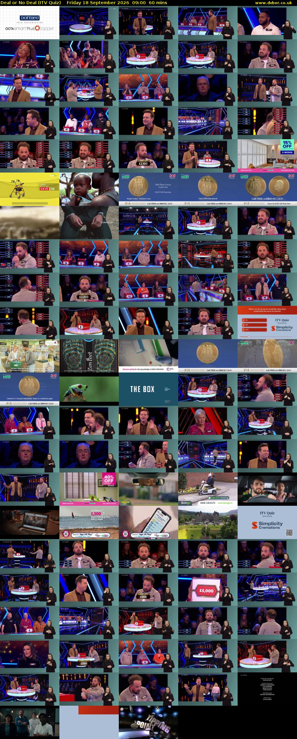 Deal or No Deal (ITV Quiz) Friday 18 September 2026 09:00 - 10:00