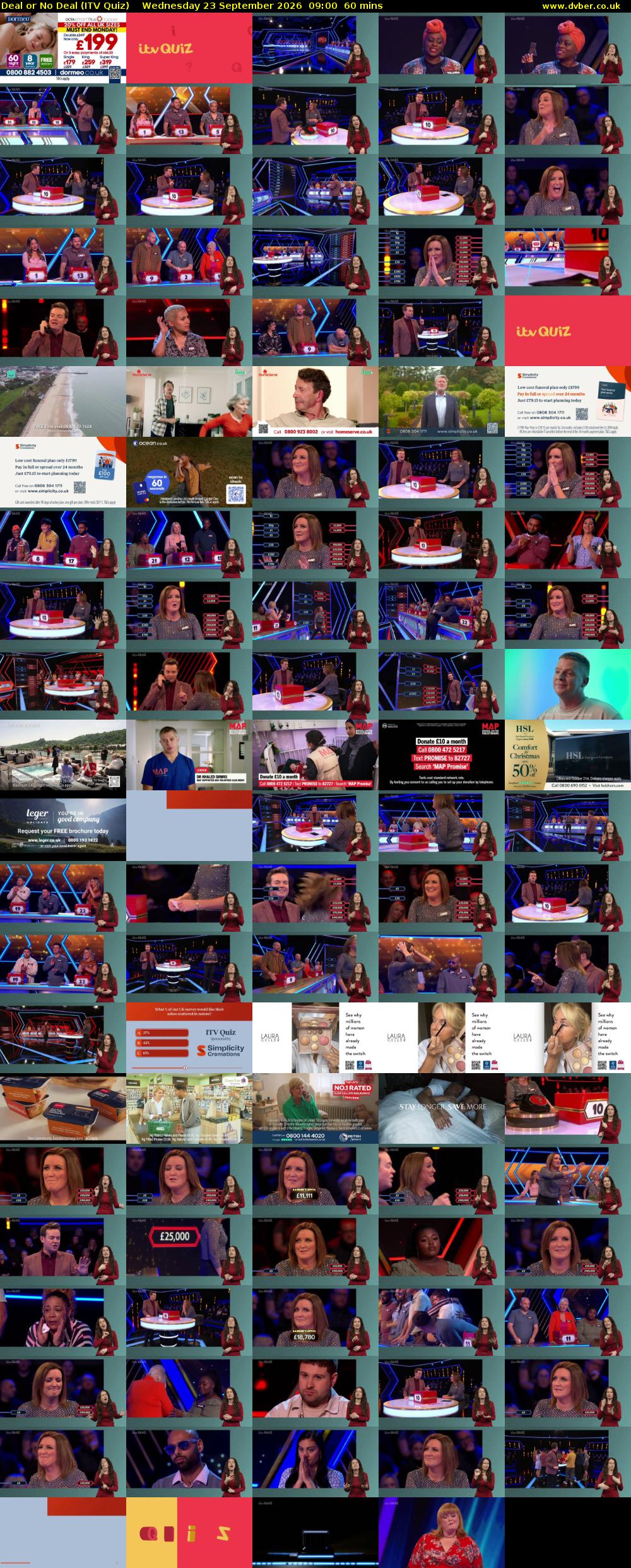 Deal or No Deal (ITV Quiz) Wednesday 23 September 2026 09:00 - 10:00