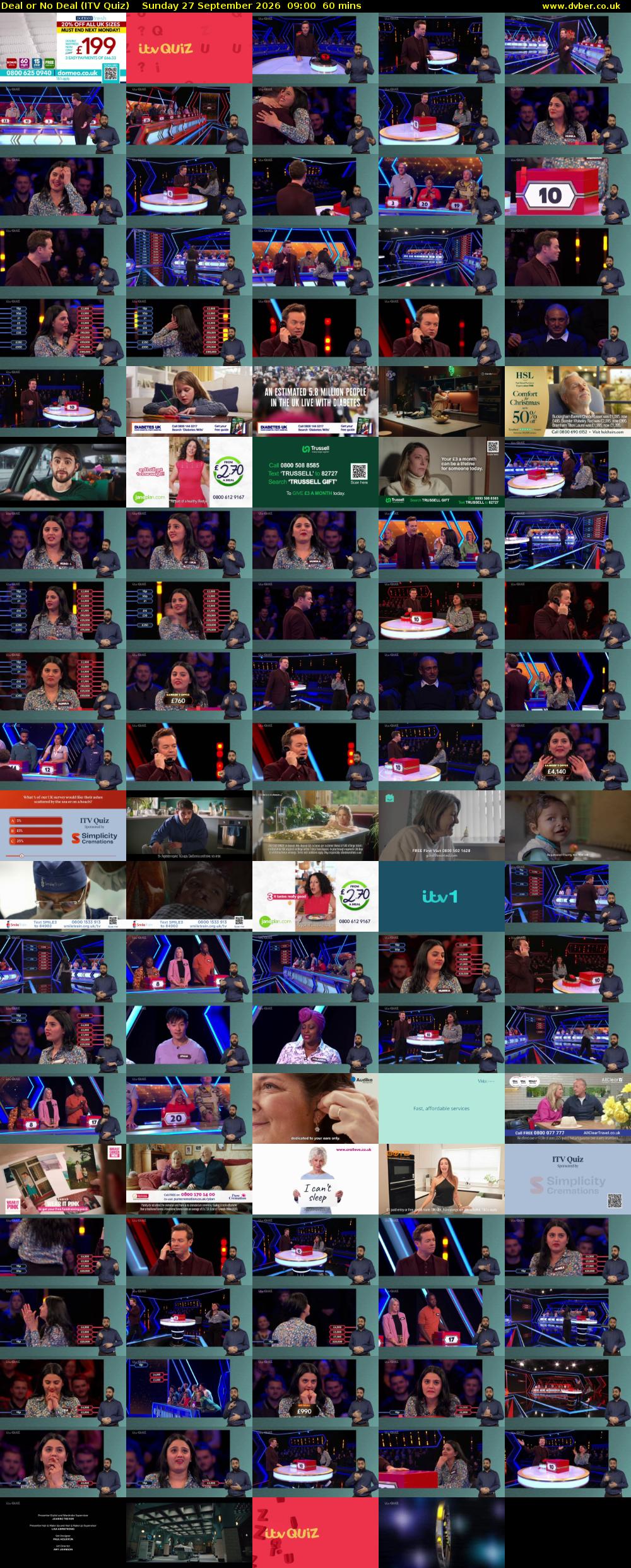 Deal or No Deal (ITV Quiz) Sunday 27 September 2026 09:00 - 10:00
