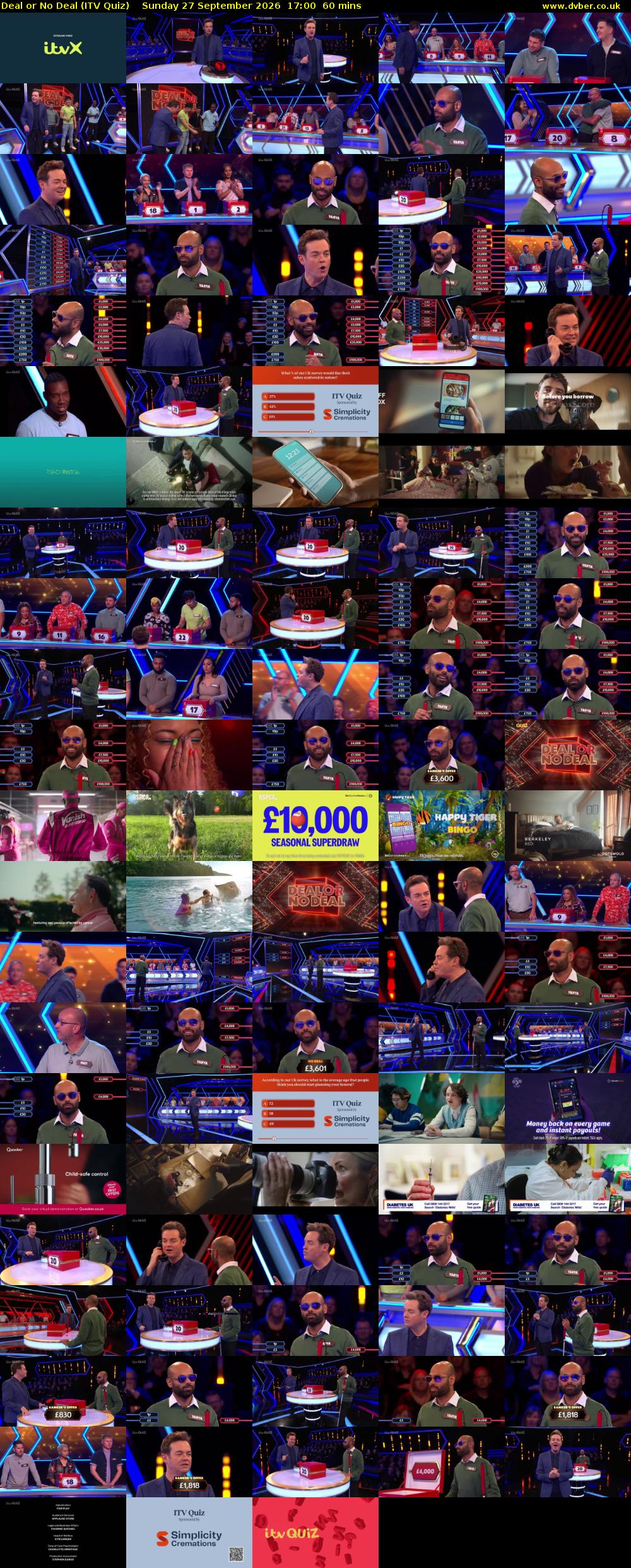 Deal or No Deal (ITV Quiz) Sunday 27 September 2026 17:00 - 18:00