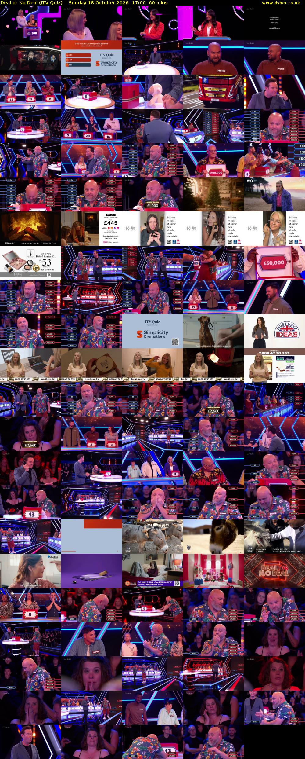 Deal or No Deal (ITV Quiz) Sunday 18 October 2026 17:00 - 18:00