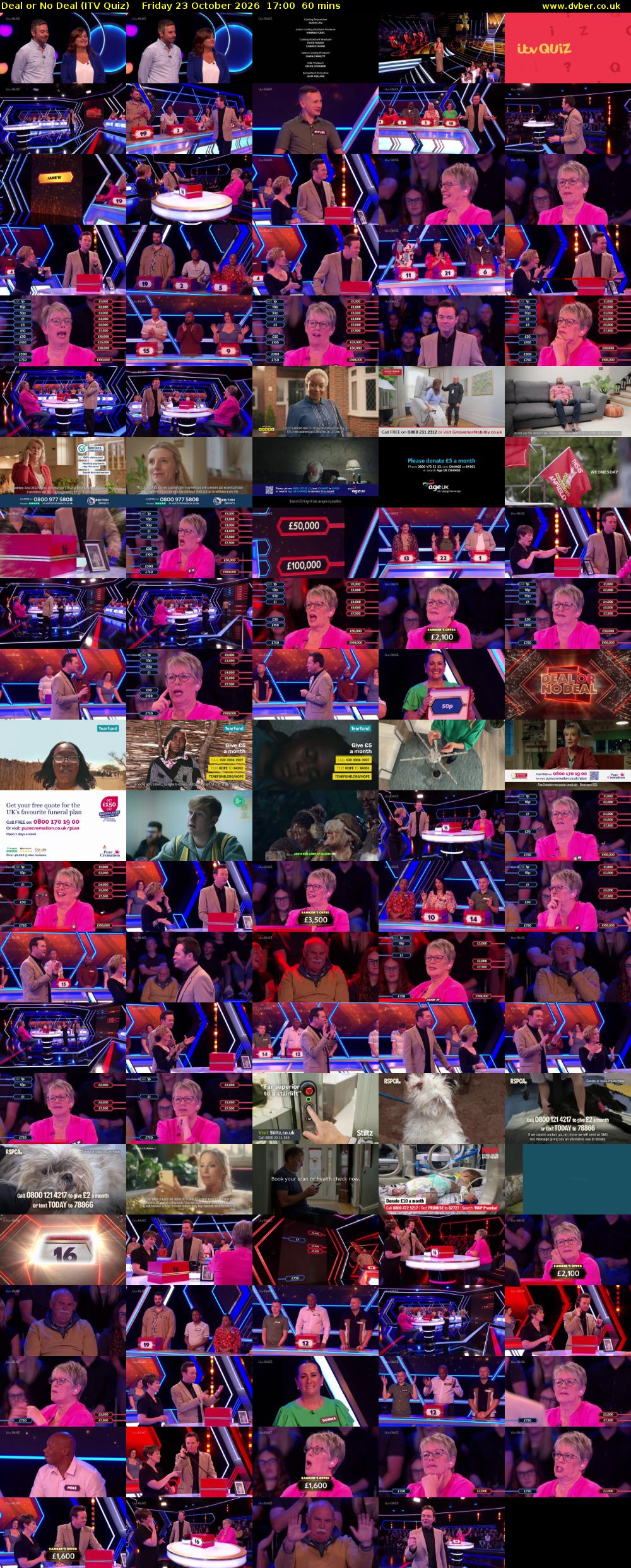 Deal or No Deal (ITV Quiz) Friday 23 October 2026 17:00 - 18:00