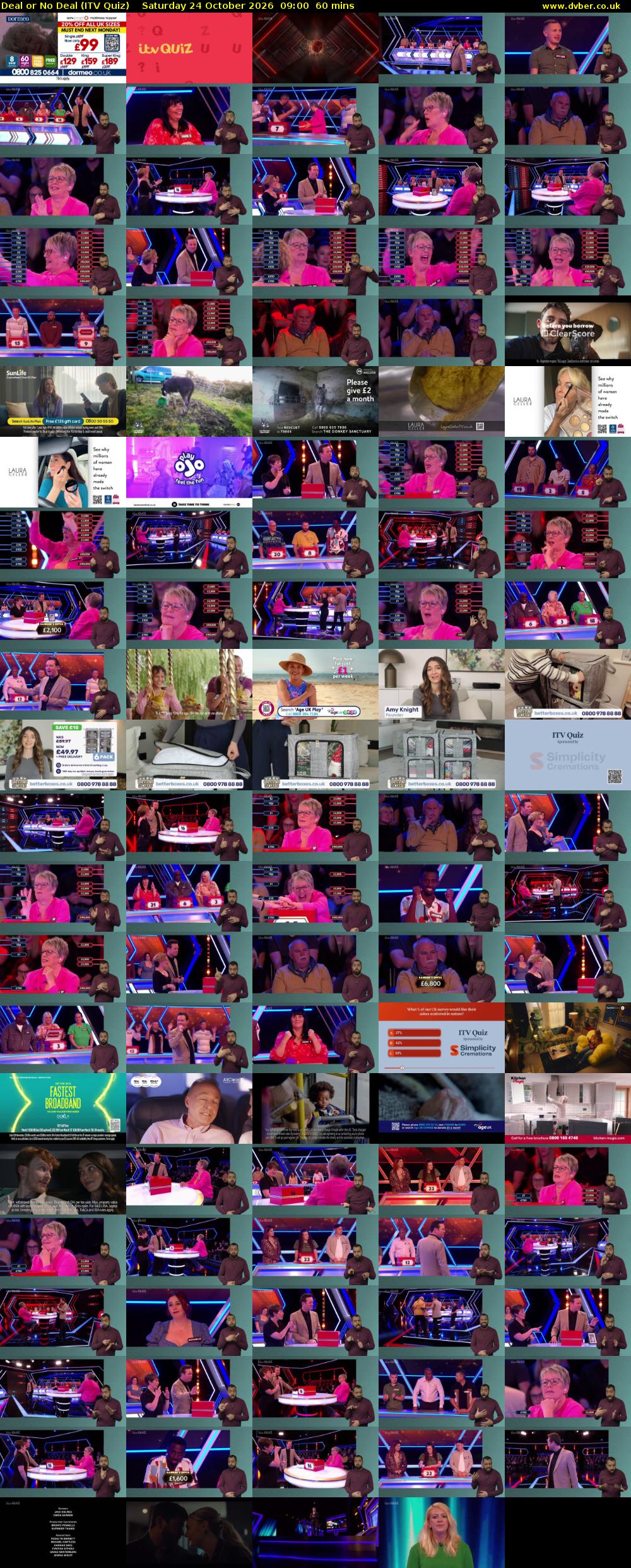 Deal or No Deal (ITV Quiz) Saturday 24 October 2026 09:00 - 10:00