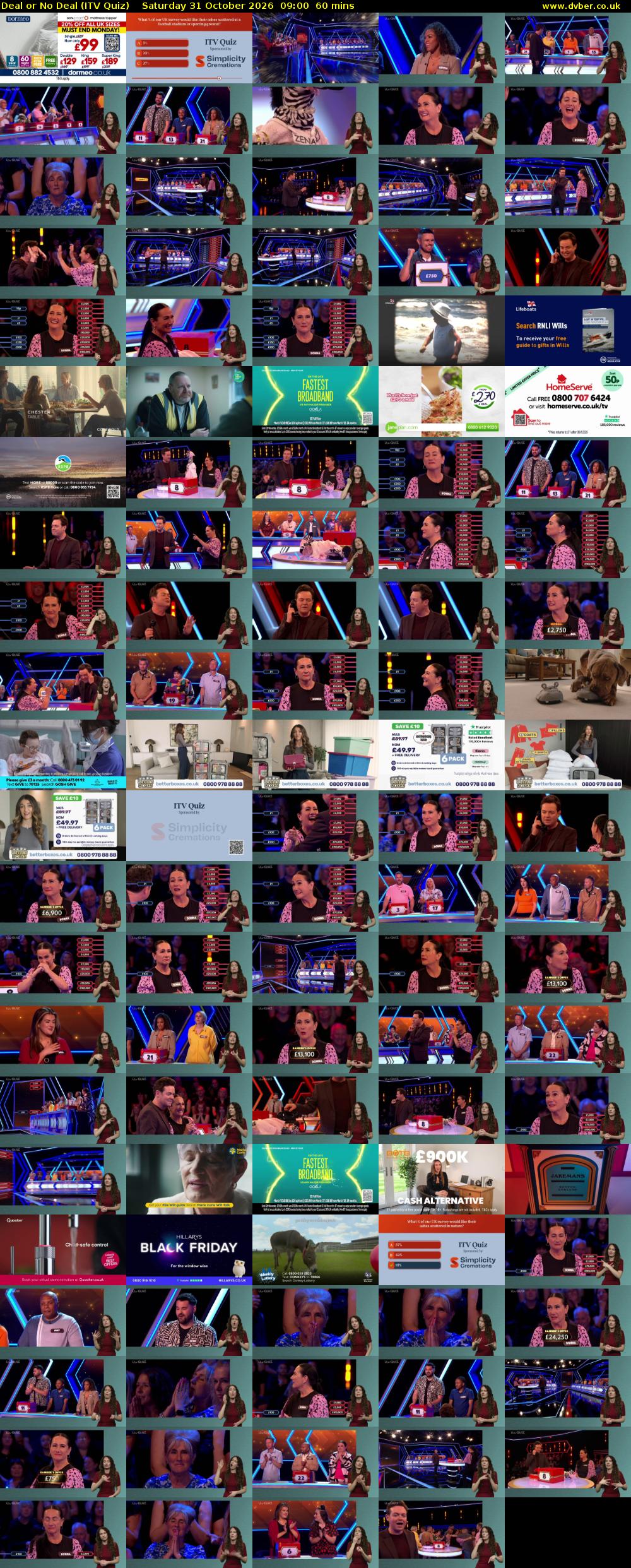 Deal or No Deal (ITV Quiz) Saturday 31 October 2026 09:00 - 10:00