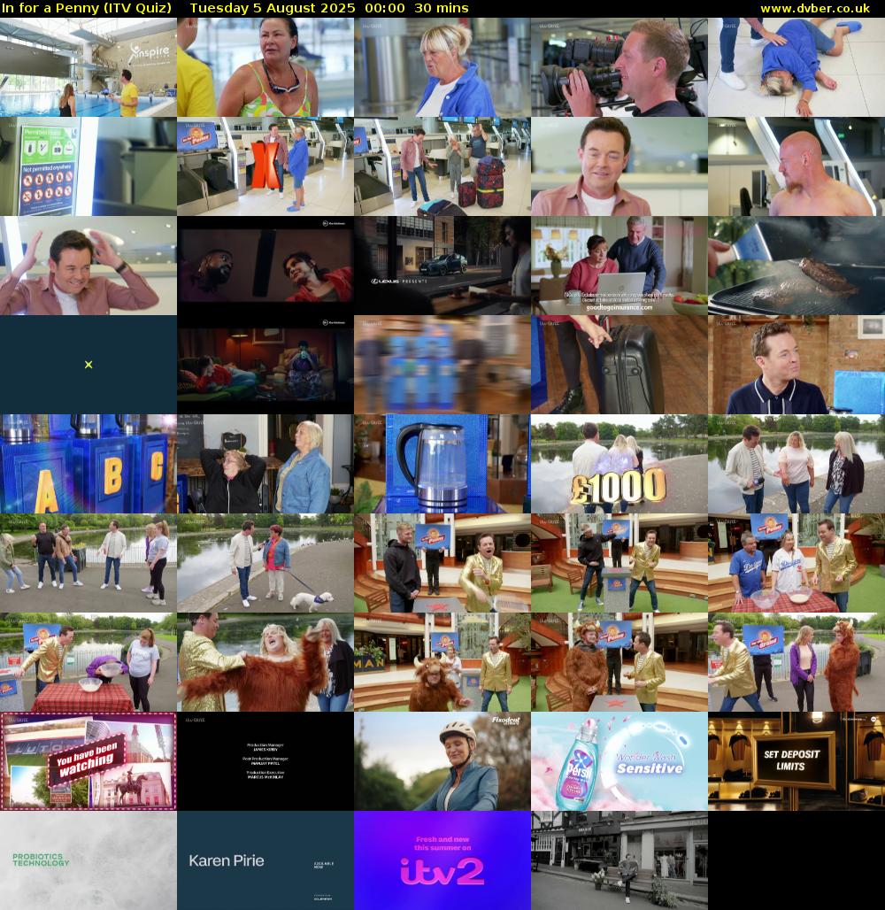 In for a Penny (ITV Quiz) Tuesday 5 August 2025 00:00 - 00:30