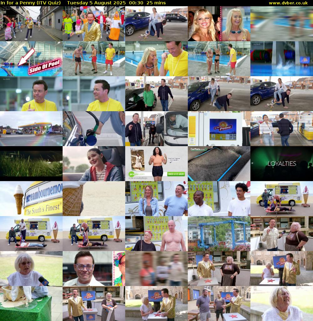 In for a Penny (ITV Quiz) Tuesday 5 August 2025 00:30 - 00:55