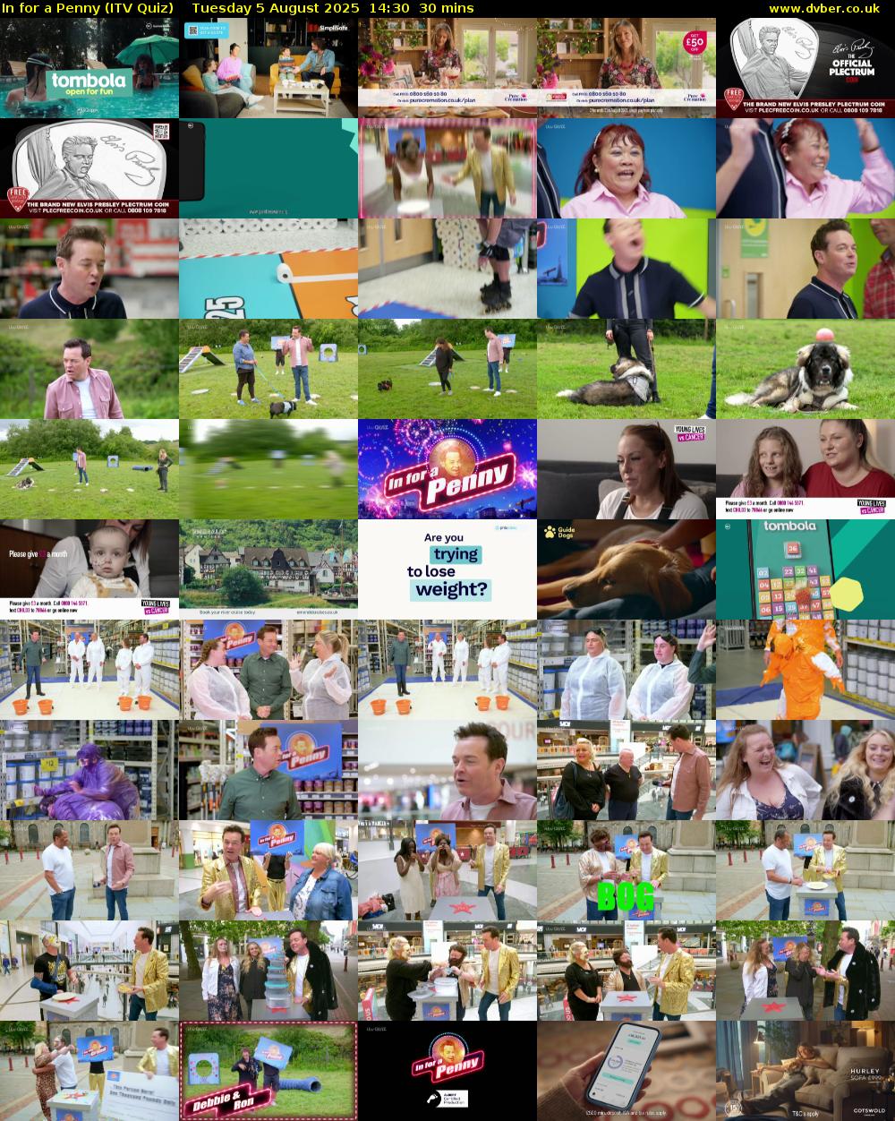 In for a Penny (ITV Quiz) Tuesday 5 August 2025 14:30 - 15:00