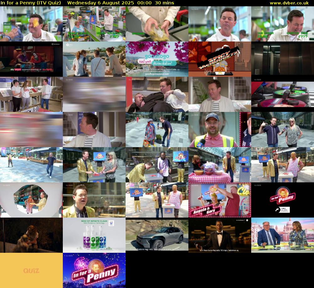 In for a Penny (ITV Quiz) Wednesday 6 August 2025 00:00 - 00:30