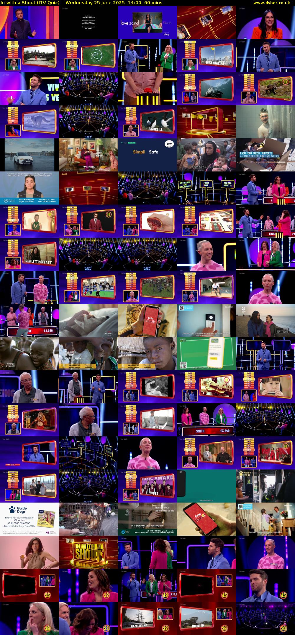 In with a Shout (ITV Quiz) Wednesday 25 June 2025 14:00 - 15:00