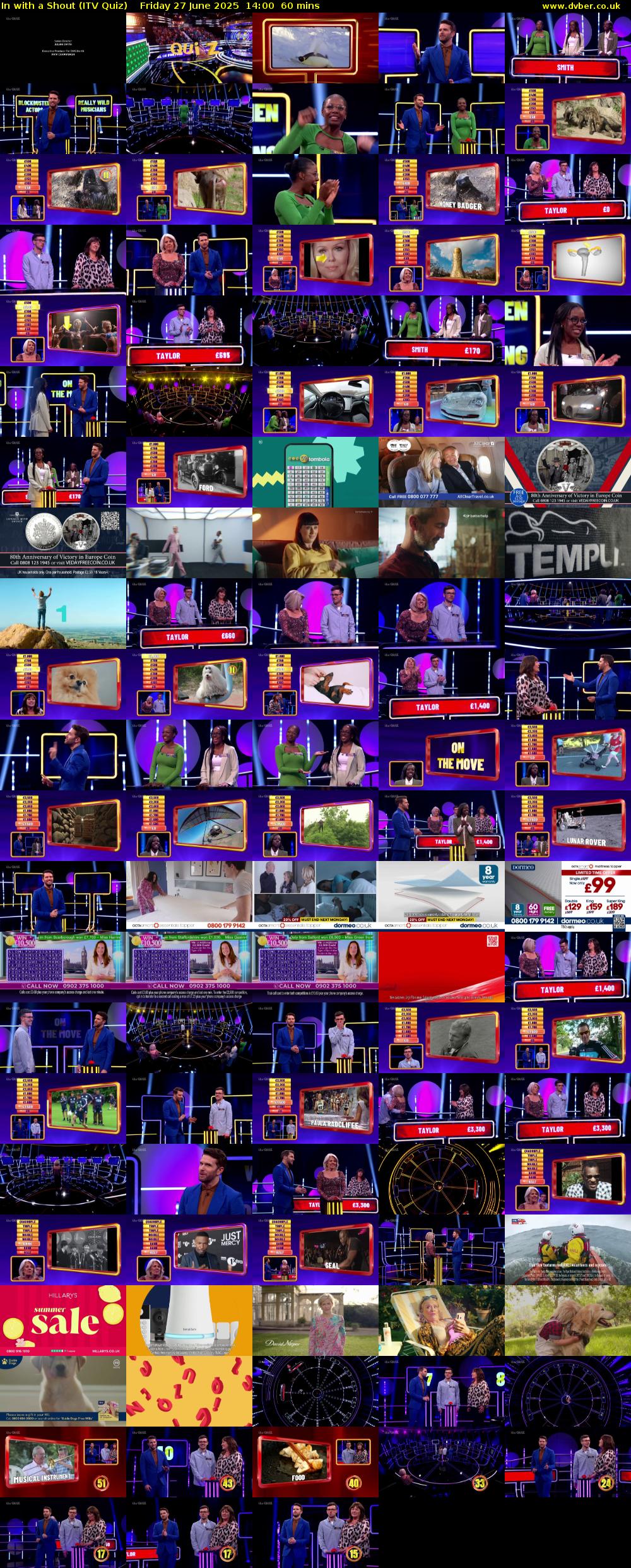 In with a Shout (ITV Quiz) Friday 27 June 2025 14:00 - 15:00