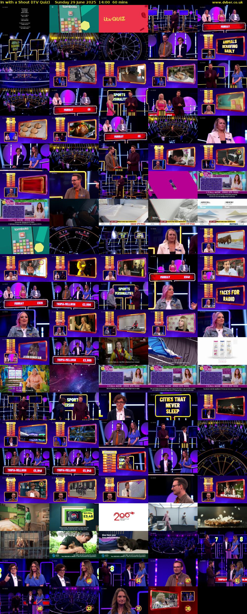 In with a Shout (ITV Quiz) Sunday 29 June 2025 14:00 - 15:00