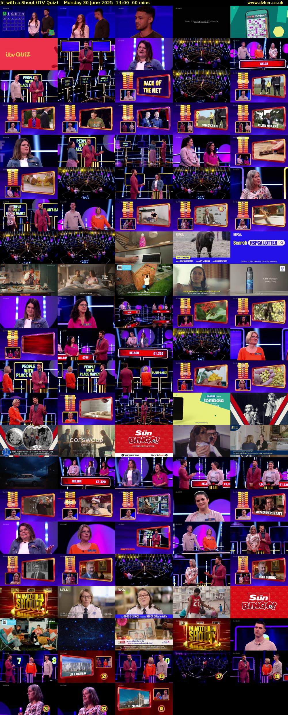 In with a Shout (ITV Quiz) Monday 30 June 2025 14:00 - 15:00