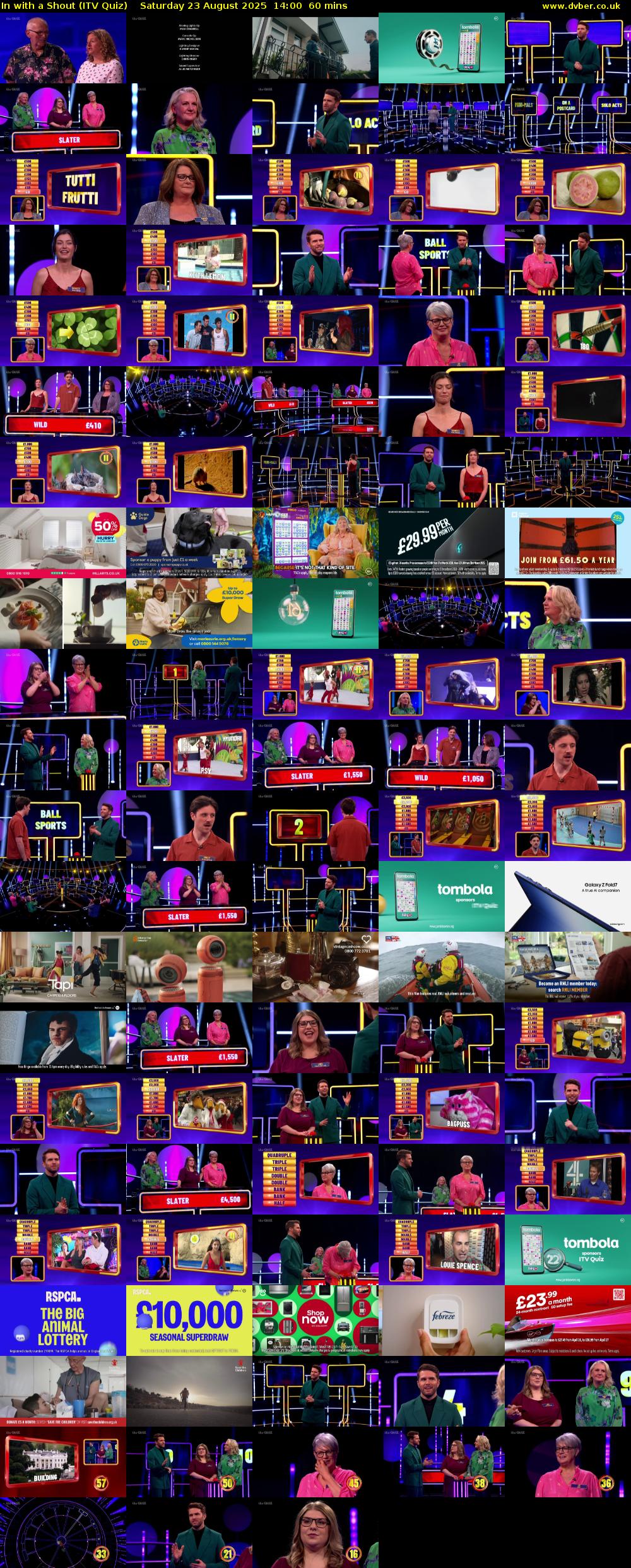 In with a Shout (ITV Quiz) Saturday 23 August 2025 14:00 - 15:00