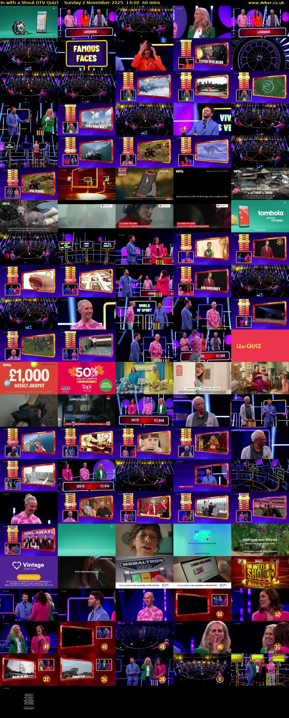 In with a Shout (ITV Quiz) Sunday 2 November 2025 14:00 - 15:00