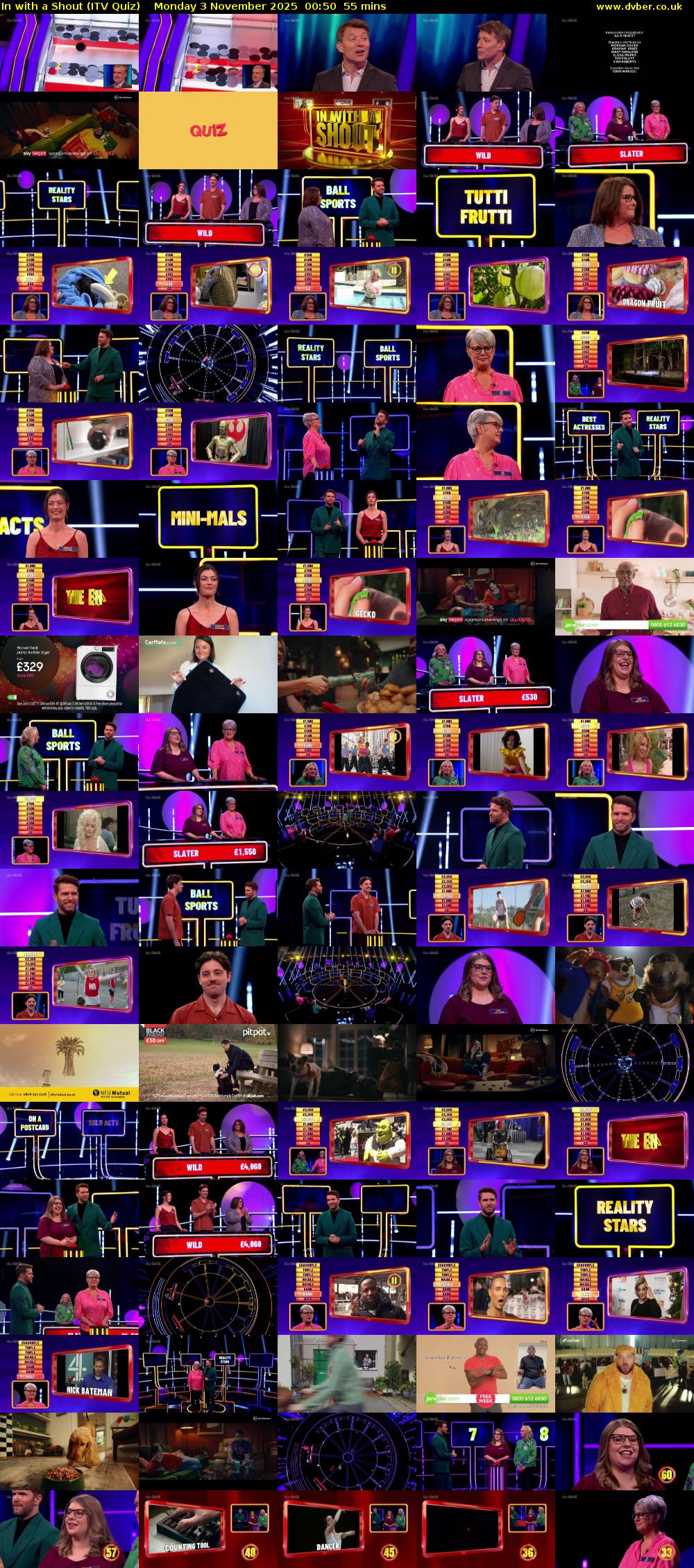 In with a Shout (ITV Quiz) Monday 3 November 2025 00:50 - 01:45