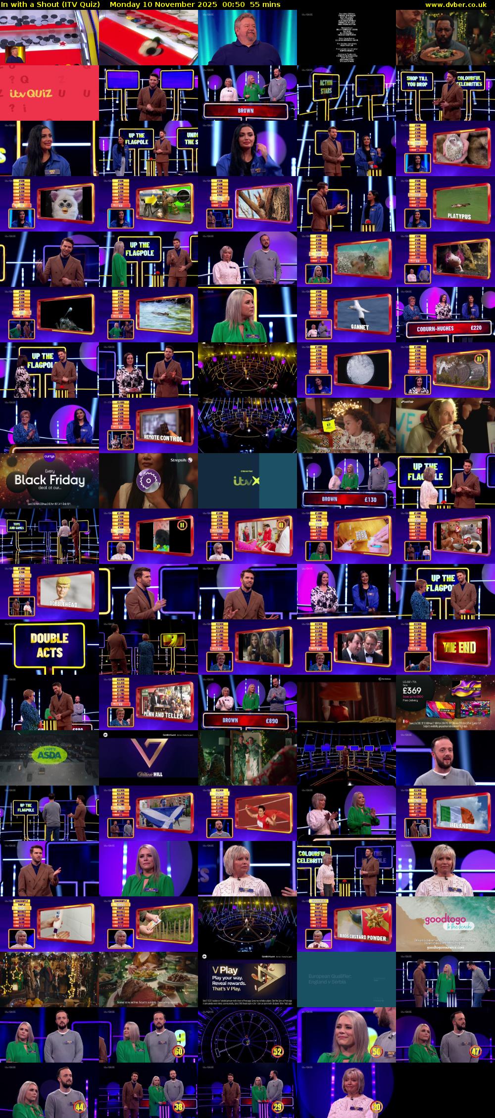 In with a Shout (ITV Quiz) Monday 10 November 2025 00:50 - 01:45