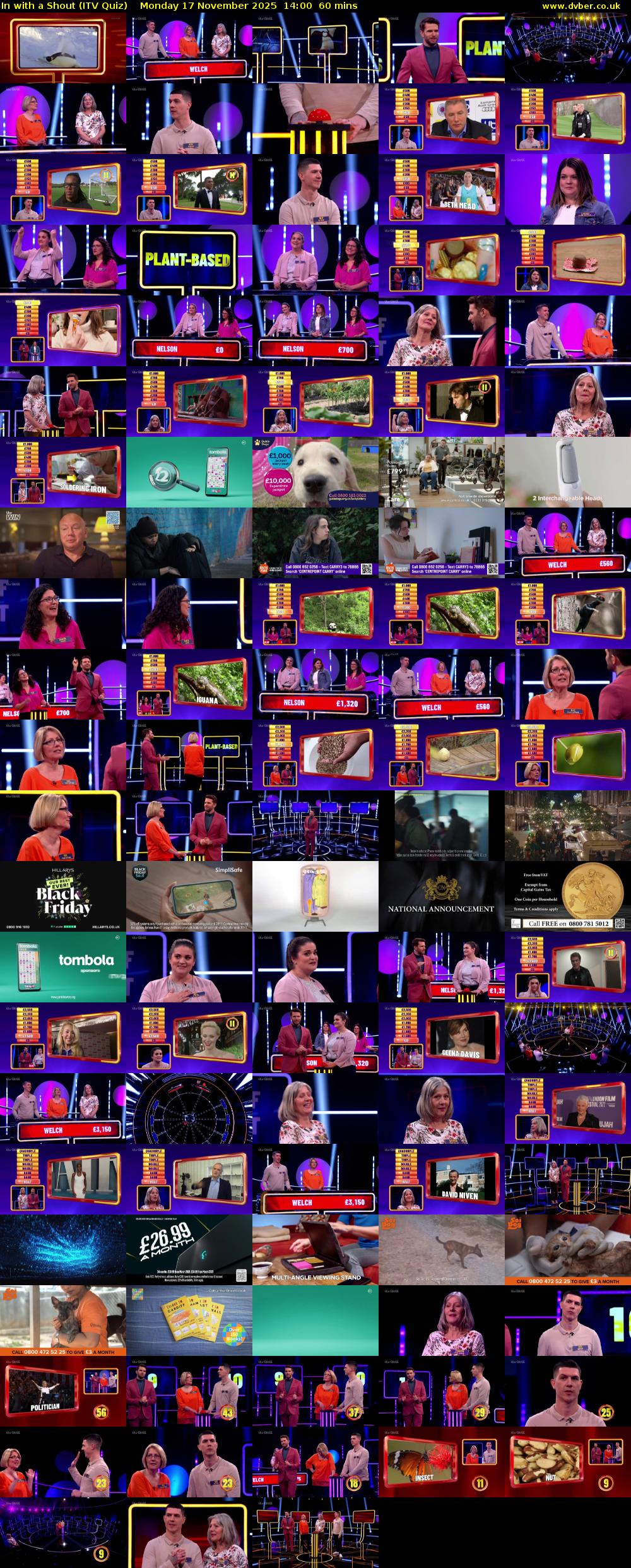 In with a Shout (ITV Quiz) Monday 17 November 2025 14:00 - 15:00