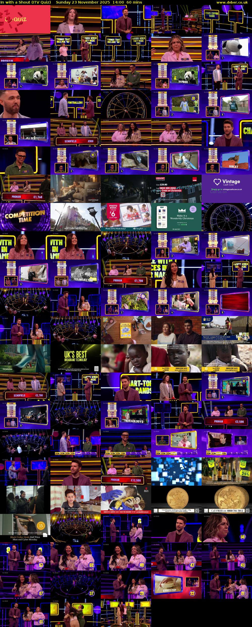 In with a Shout (ITV Quiz) Sunday 23 November 2025 14:00 - 15:00
