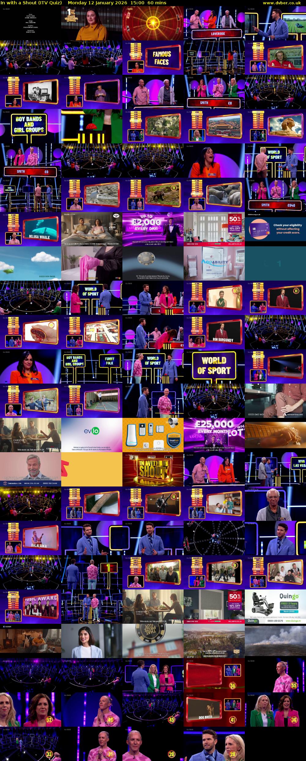 In with a Shout (ITV Quiz) Monday 12 January 2026 15:00 - 16:00