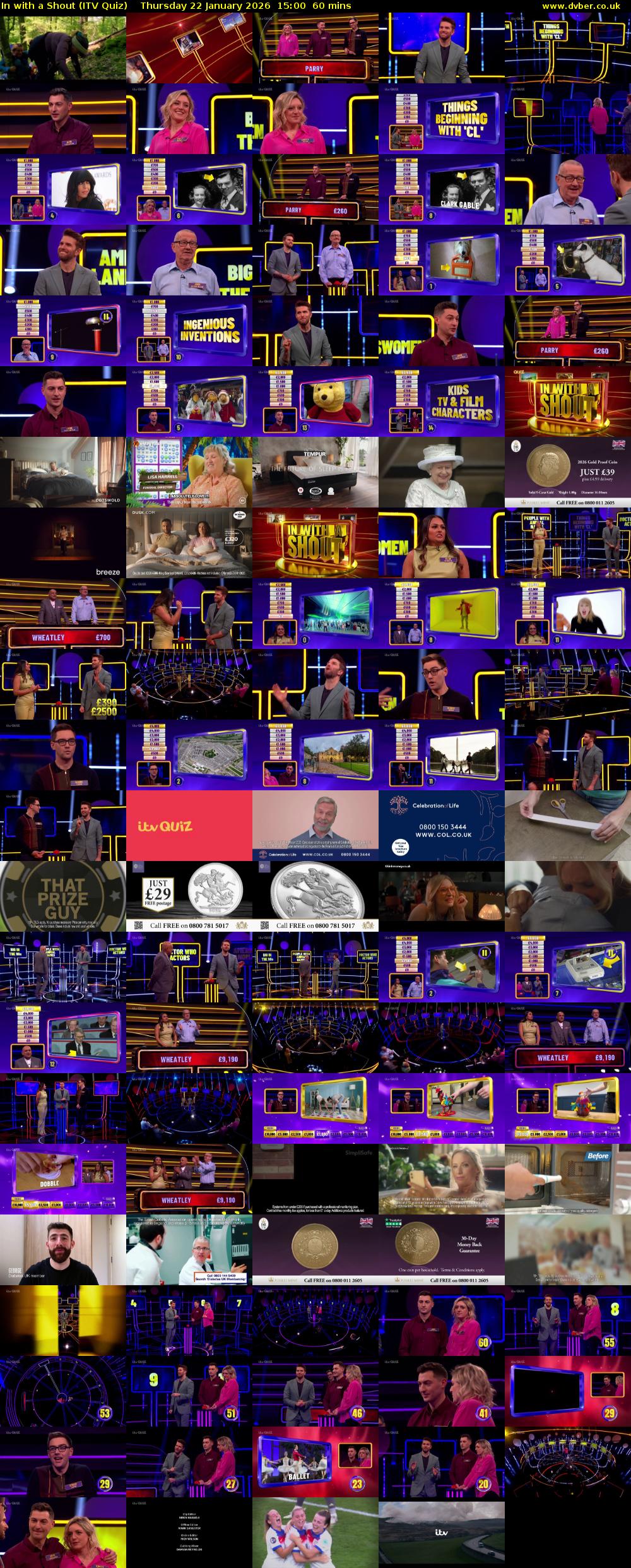 In with a Shout (ITV Quiz) Thursday 22 January 2026 15:00 - 16:00