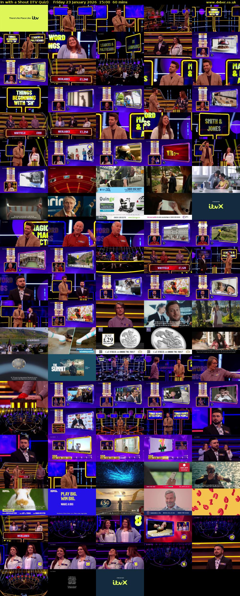In with a Shout (ITV Quiz) Friday 23 January 2026 15:00 - 16:00