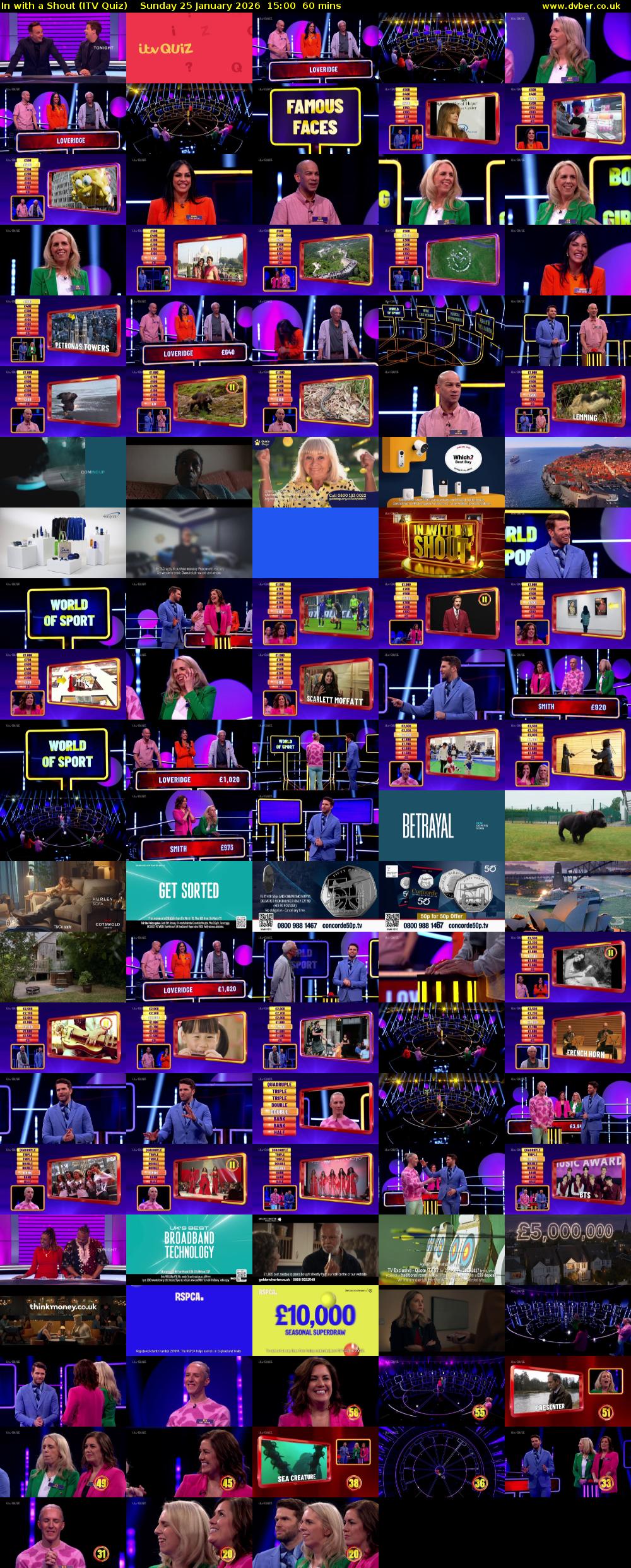 In with a Shout (ITV Quiz) Sunday 25 January 2026 15:00 - 16:00