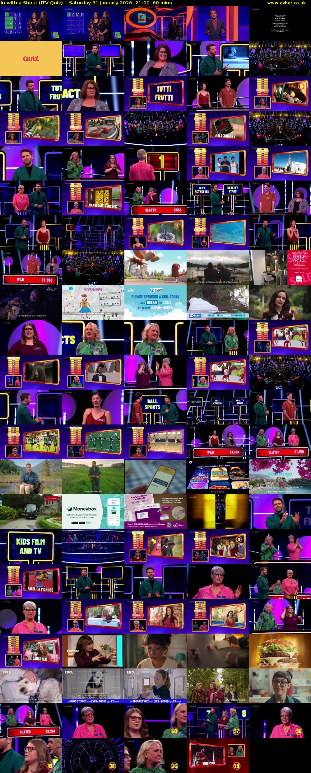 In with a Shout (ITV Quiz) Saturday 31 January 2026 21:00 - 22:00