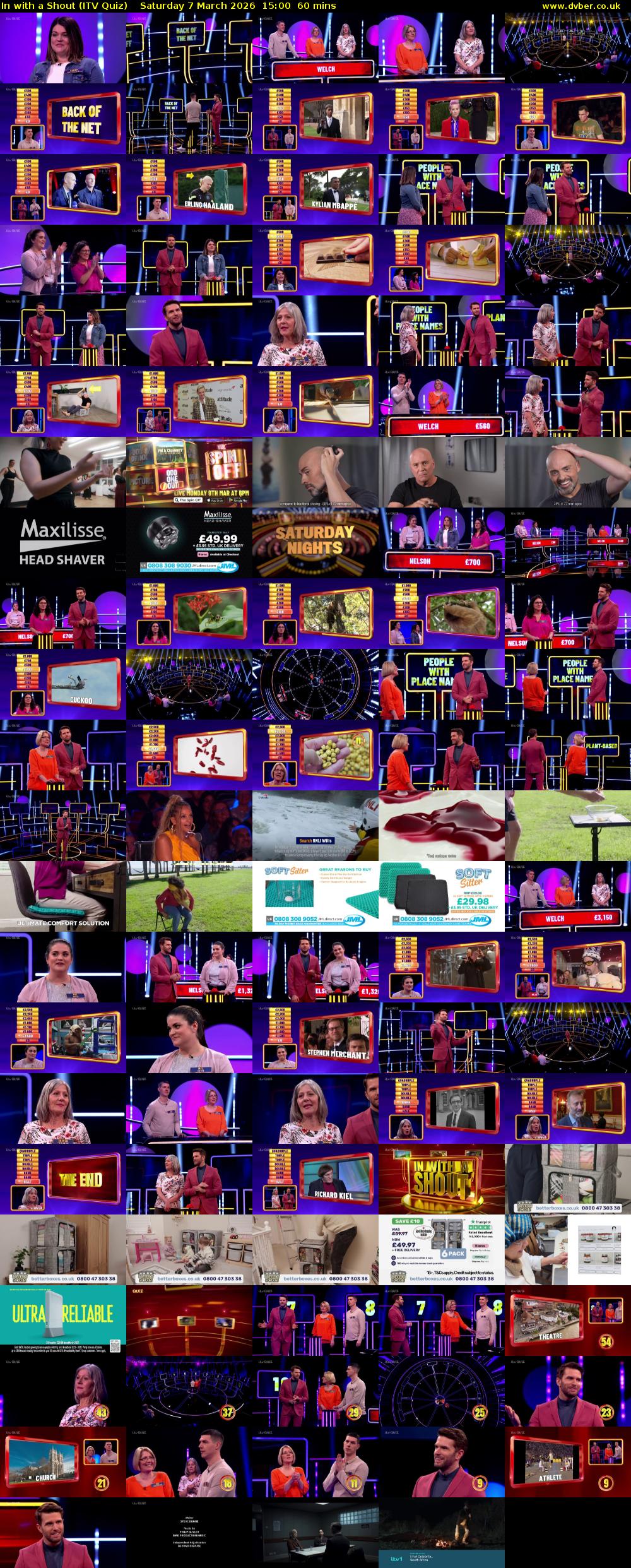 In with a Shout (ITV Quiz) Saturday 7 March 2026 15:00 - 16:00