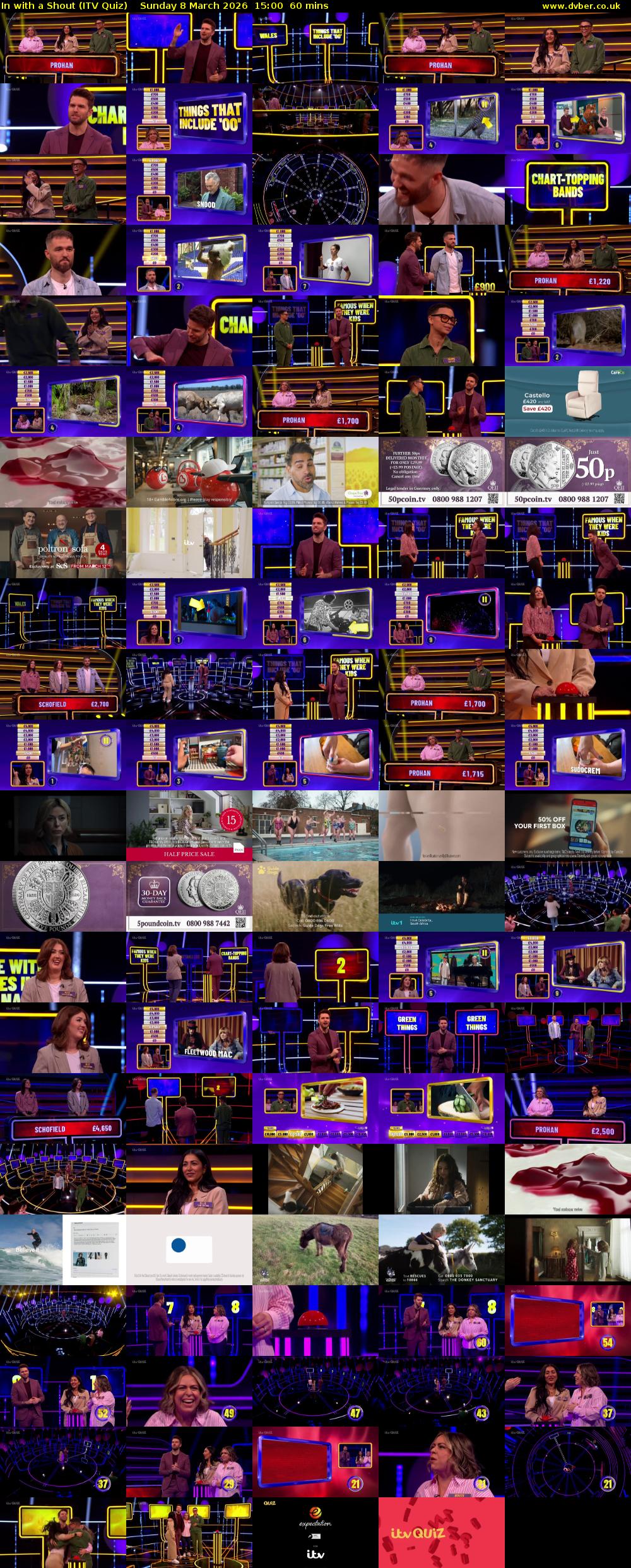 In with a Shout (ITV Quiz) Sunday 8 March 2026 15:00 - 16:00