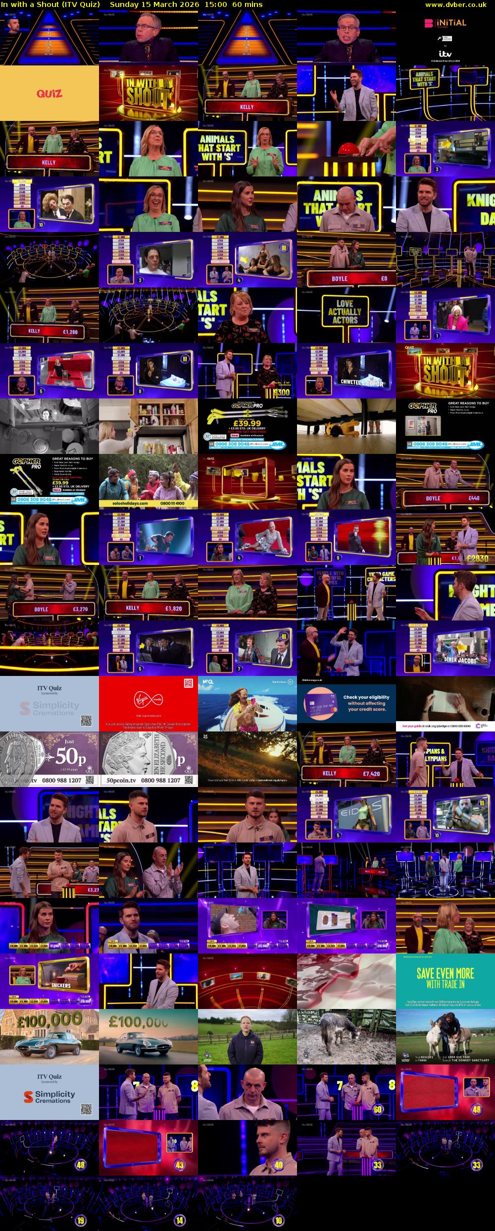 In with a Shout (ITV Quiz) Sunday 15 March 2026 15:00 - 16:00