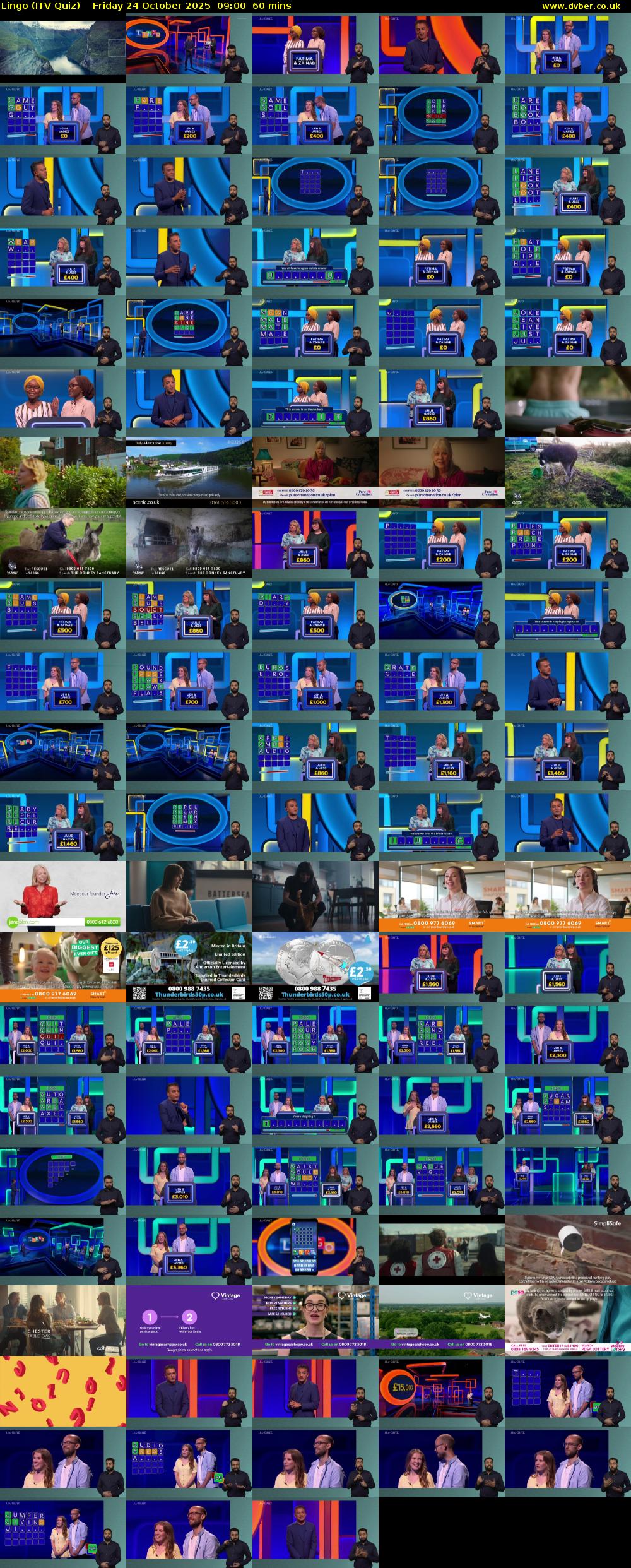 Lingo (ITV Quiz) Friday 24 October 2025 09:00 - 10:00