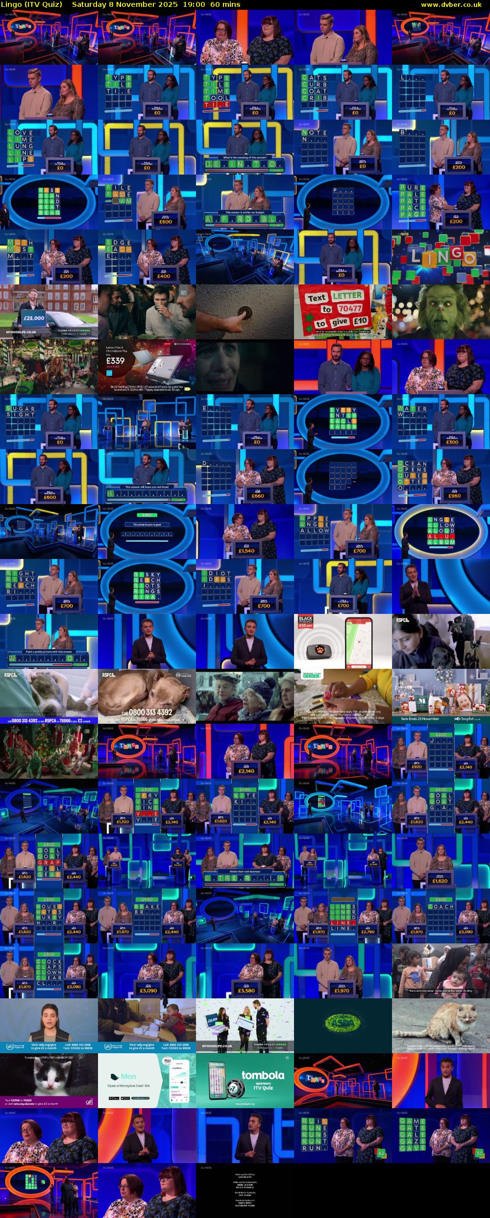 Lingo (ITV Quiz) Saturday 8 November 2025 19:00 - 20:00