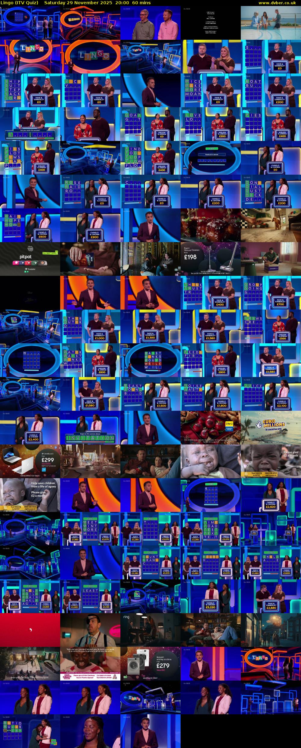 Lingo (ITV Quiz) Saturday 29 November 2025 20:00 - 21:00