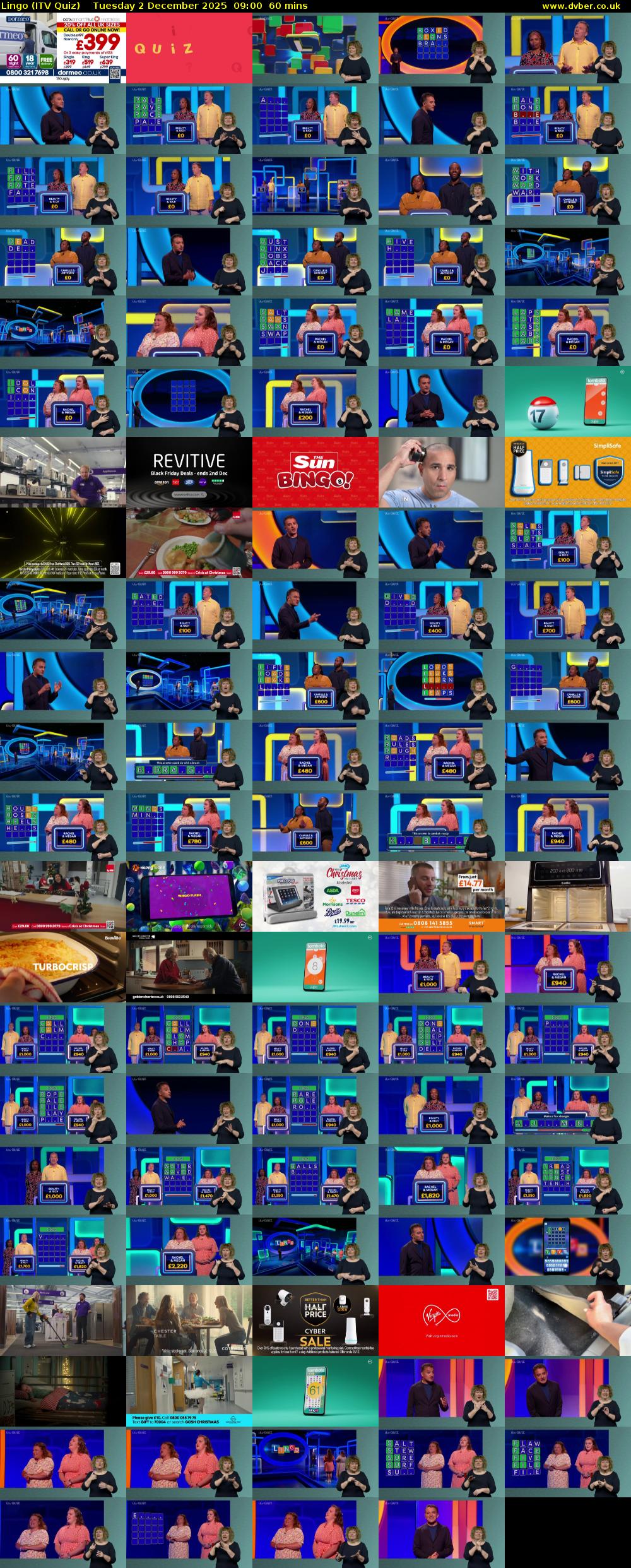 Lingo (ITV Quiz) Tuesday 2 December 2025 09:00 - 10:00