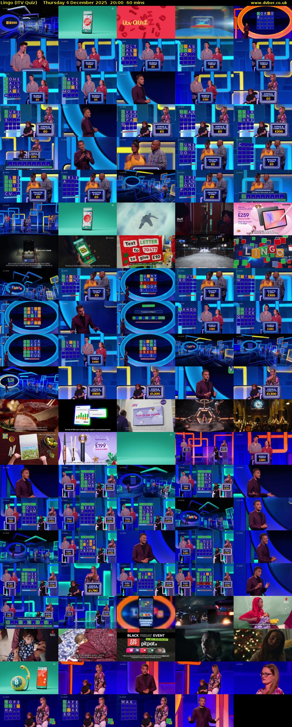 Lingo (ITV Quiz) Thursday 4 December 2025 20:00 - 21:00