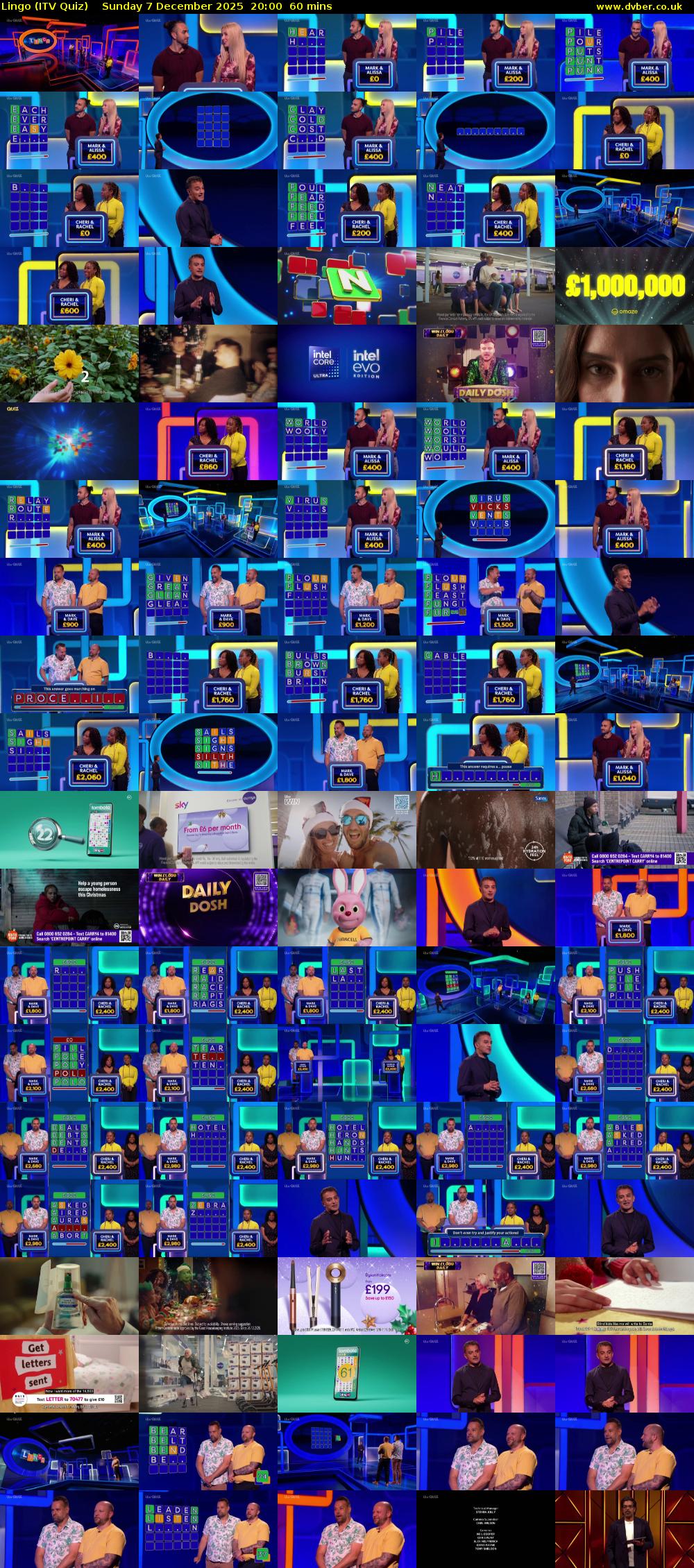 Lingo (ITV Quiz) Sunday 7 December 2025 20:00 - 21:00