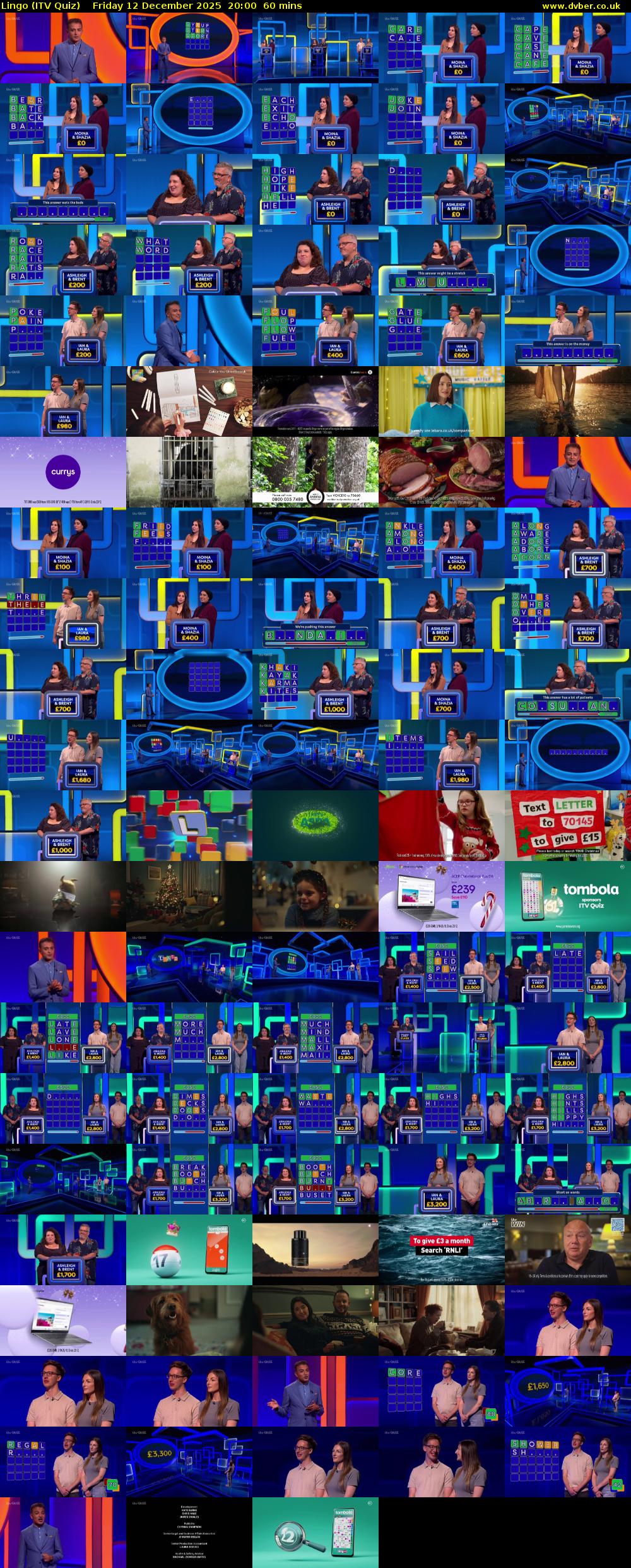 Lingo (ITV Quiz) Friday 12 December 2025 20:00 - 21:00