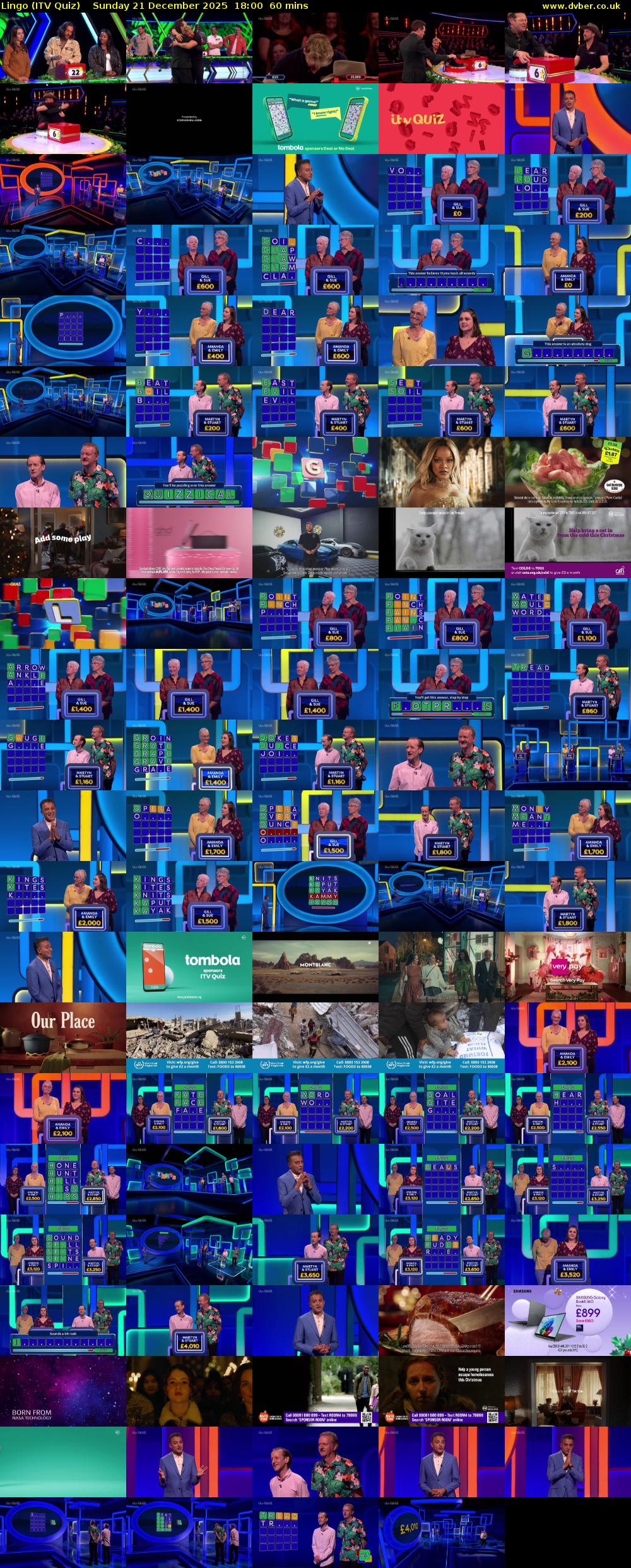 Lingo (ITV Quiz) Sunday 21 December 2025 18:00 - 19:00