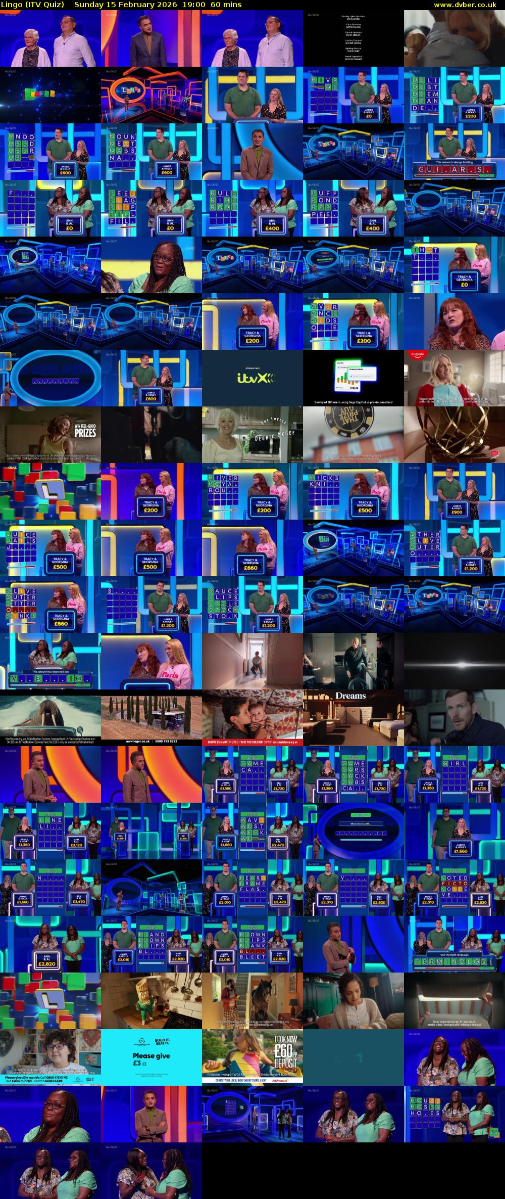 Lingo (ITV Quiz) Sunday 15 February 2026 19:00 - 20:00