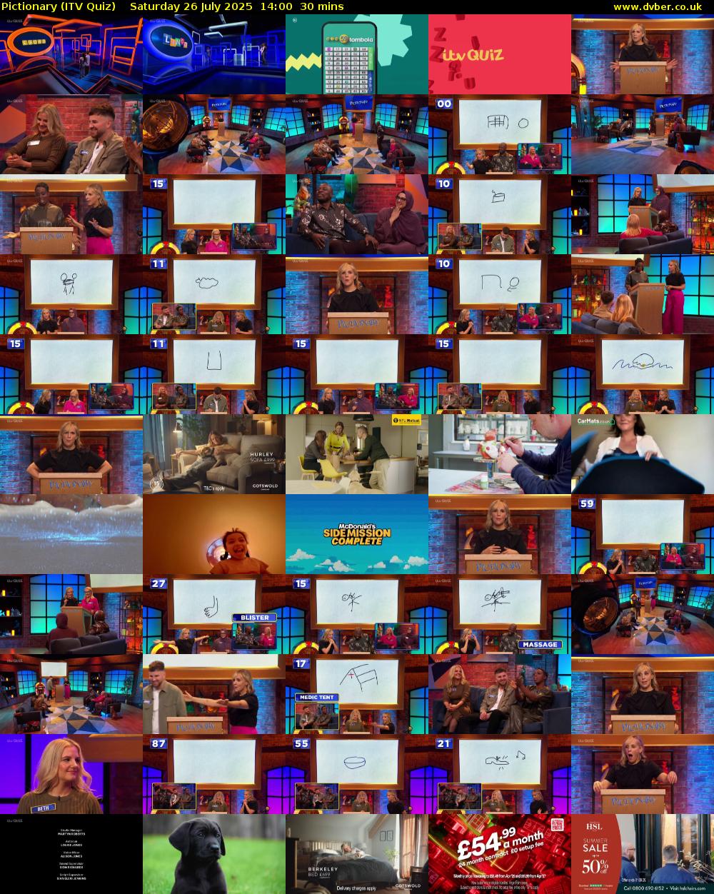 Pictionary (ITV Quiz) Saturday 26 July 2025 14:00 - 14:30