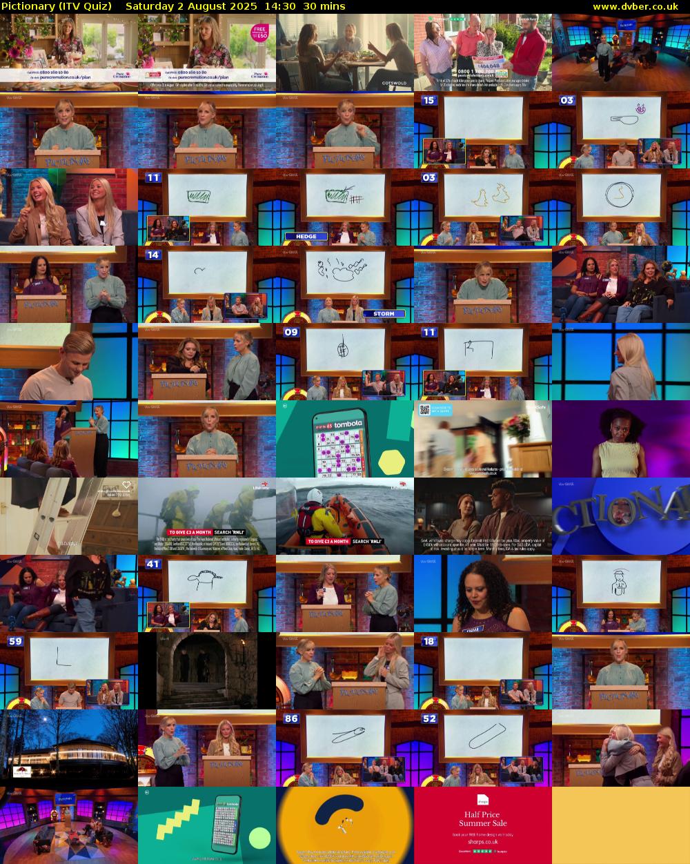 Pictionary (ITV Quiz) Saturday 2 August 2025 14:30 - 15:00