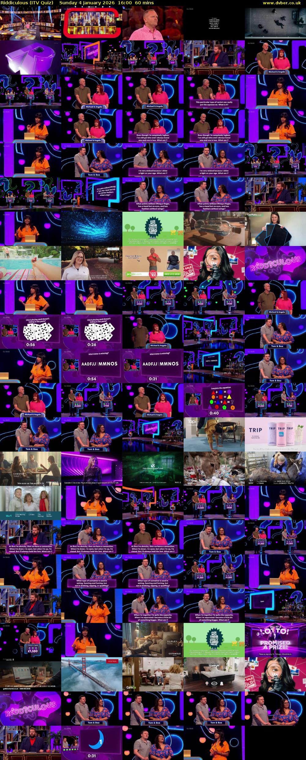 Riddiculous (ITV Quiz) Sunday 4 January 2026 16:00 - 17:00