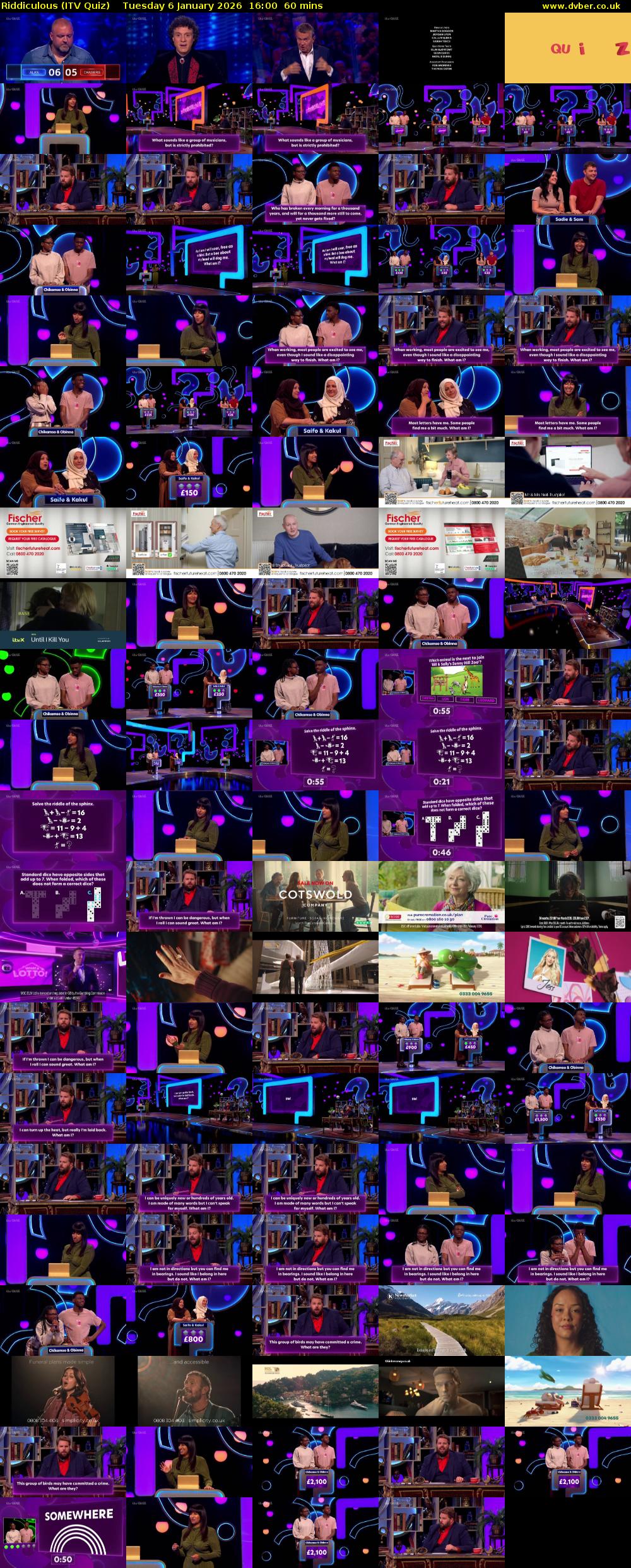 Riddiculous (ITV Quiz) Tuesday 6 January 2026 16:00 - 17:00