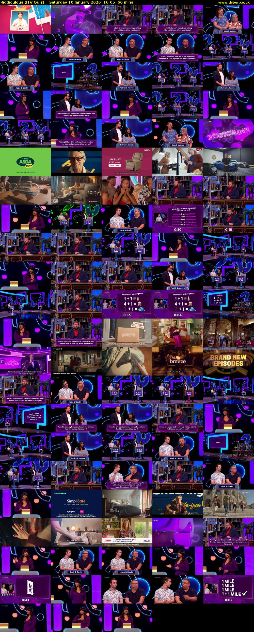 Riddiculous (ITV Quiz) Saturday 10 January 2026 16:05 - 17:05