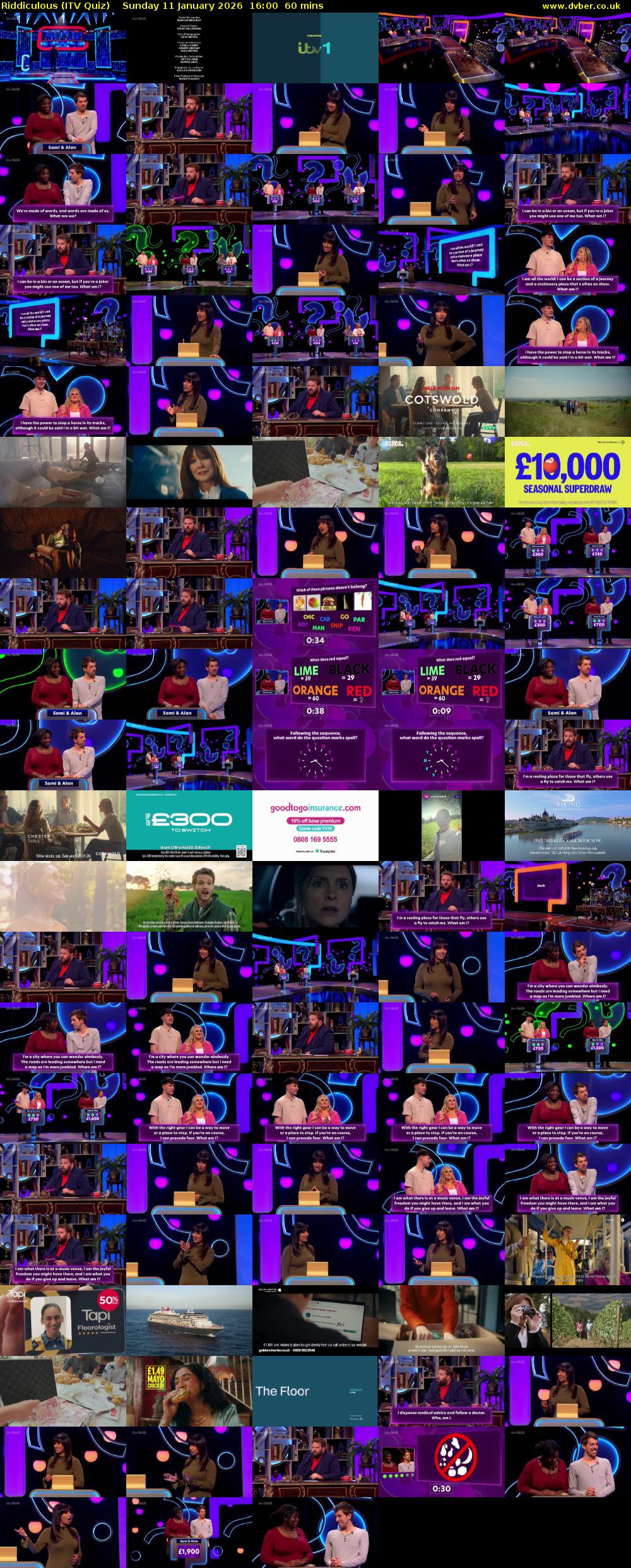 Riddiculous (ITV Quiz) Sunday 11 January 2026 16:00 - 17:00
