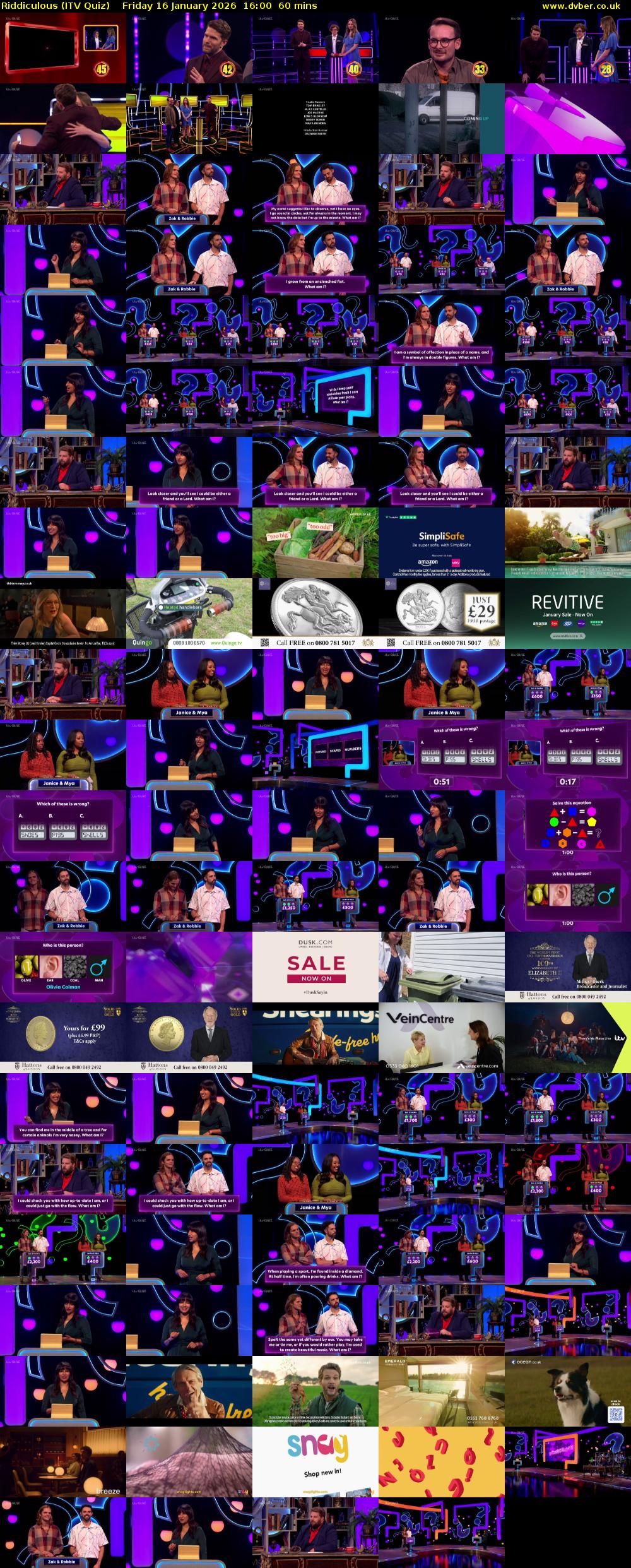 Riddiculous (ITV Quiz) Friday 16 January 2026 16:00 - 17:00